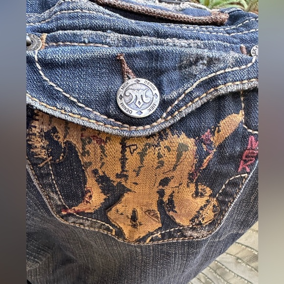 MEK Denim ‘Santiago’ Distressed Miss Me Women’s Jeans Straight Cut Size 28/36 - Picture 9 of 14